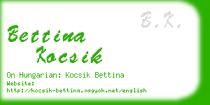 bettina kocsik business card